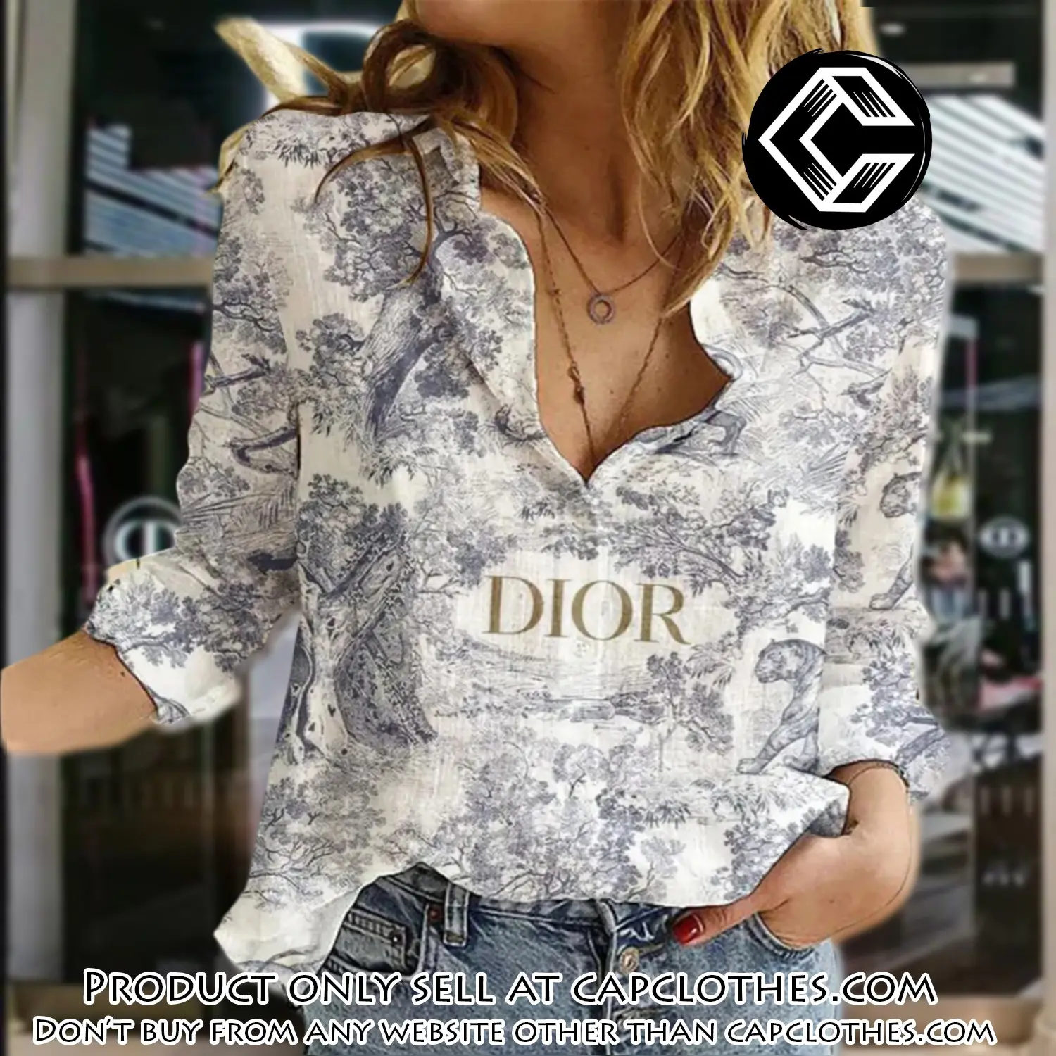 Dior luxury women casual shirt linen shirt wcs1024 cc0058138